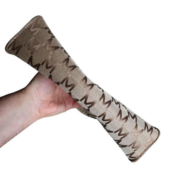 Y2K Shoulder Bag Baguette Clutch Beige Brown Monogram w/ Doggie Attached - Picture 5 of 9